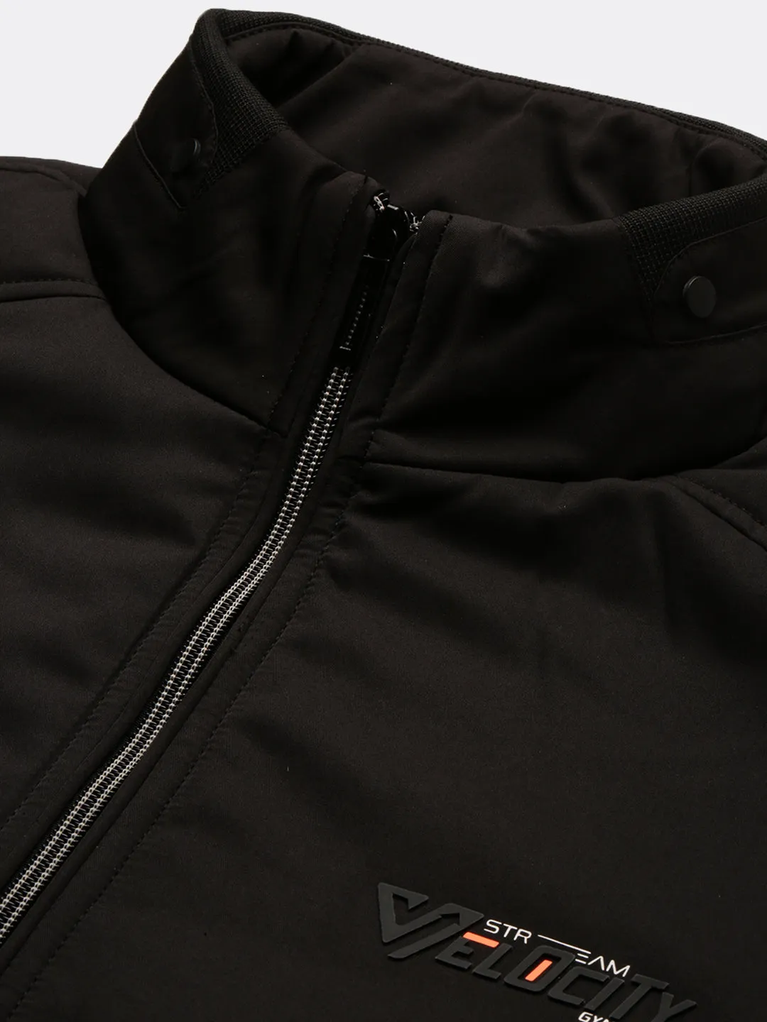 Men Black Windcheater Bomber Jacket