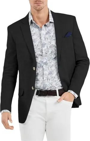 Men Suit Jacket Casual Linen Blazer for Men Wedding Prom Business Summer Suit Blazer Slim Fit Lightweight Sport Coats for Men