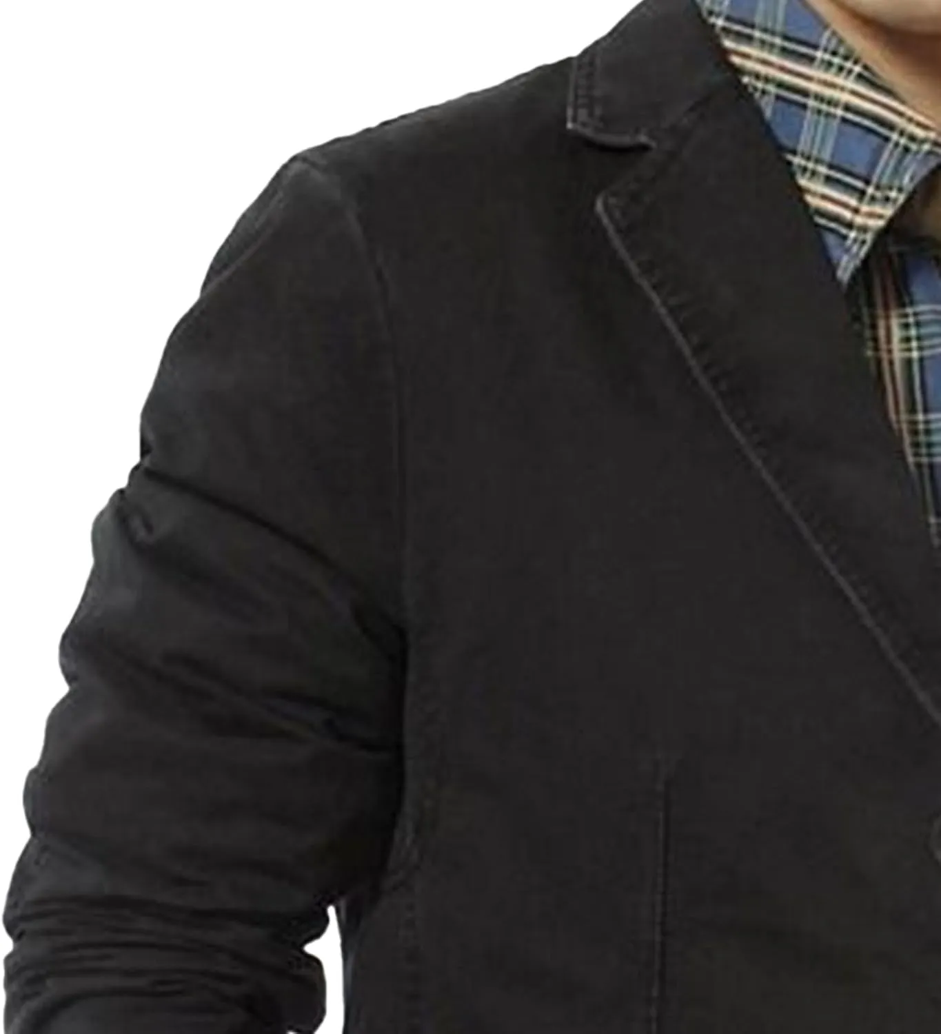 Men's Casual Three-Button Coat Lined Cotton Twill Suit Blazer Jacket Notch Lapel Vintage Jacket Sport Coat