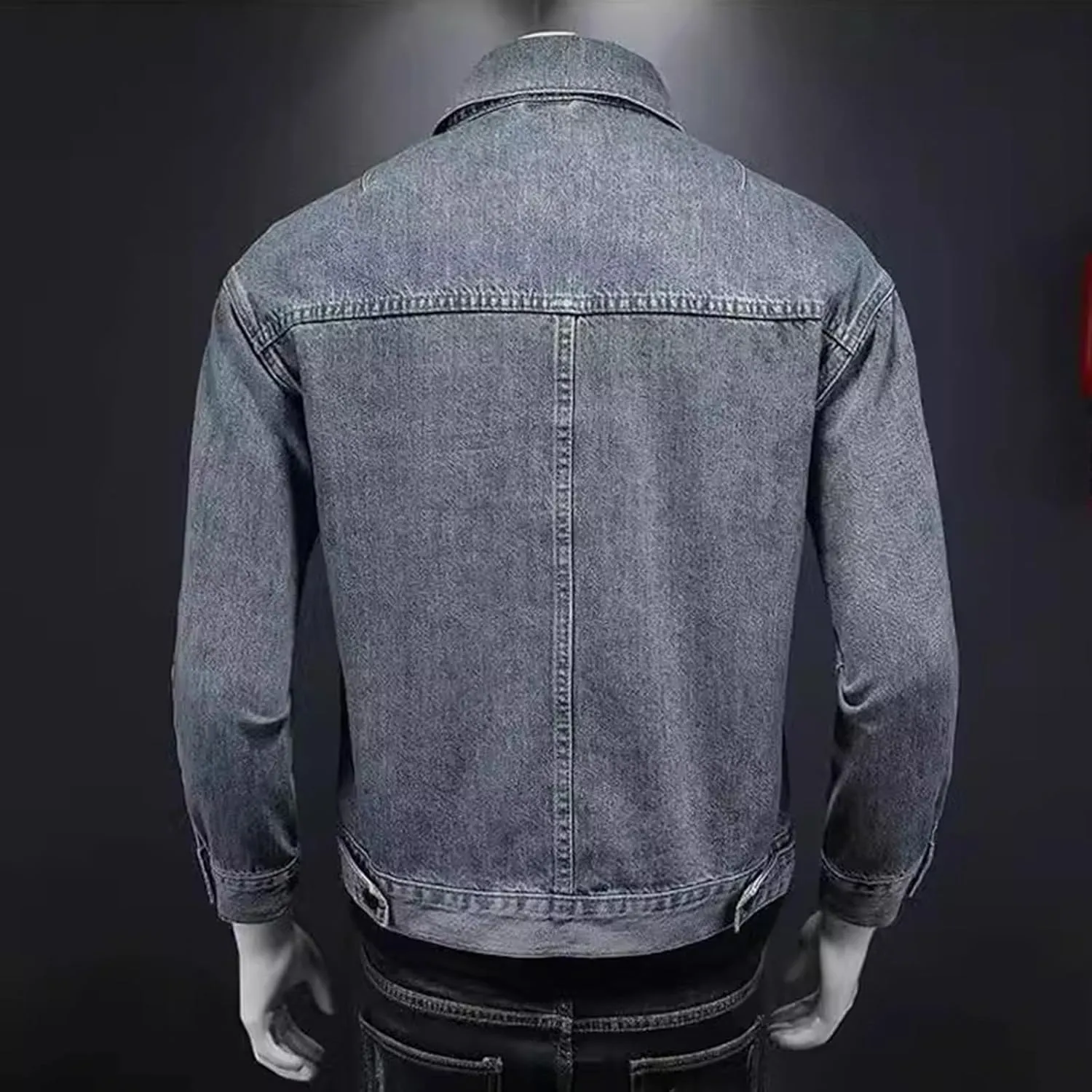 Mens Jackets Turtle Neck Denim Jackets Outerwear for Man Long Sleeve Work Western Winter Fall Jackets 2025
