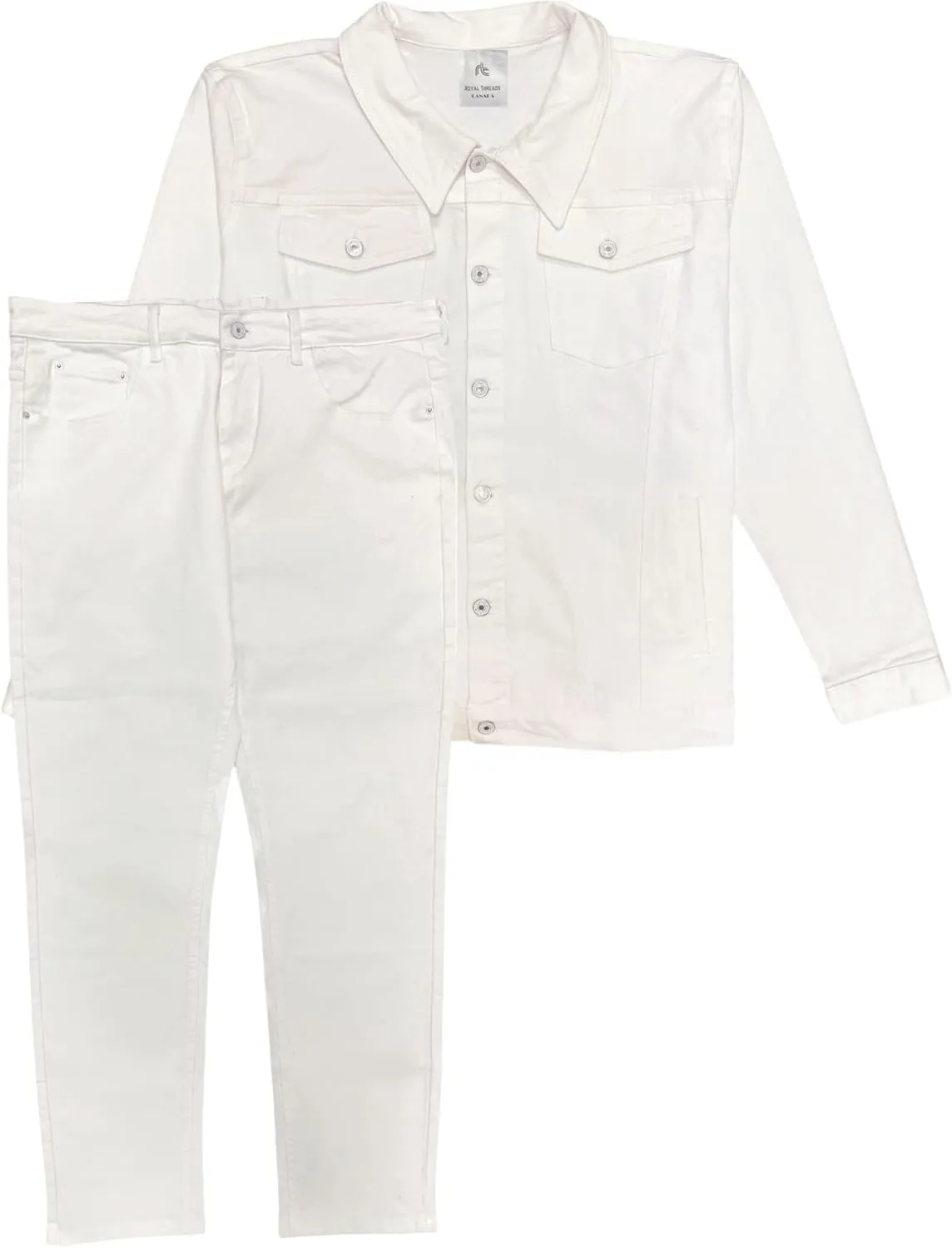 Men's Jean Suit Standard Jacket with Slim Fit Jeans