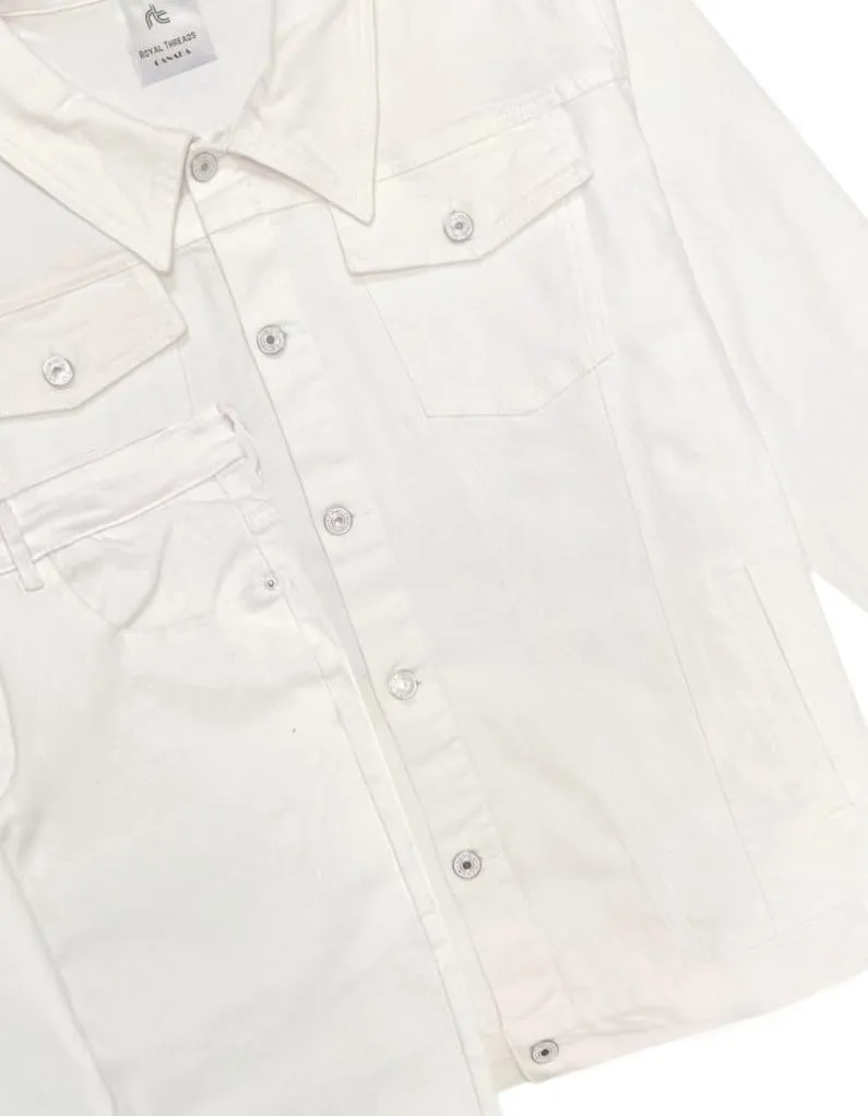 Men's Jean Suit Standard Jacket with Slim Fit Jeans