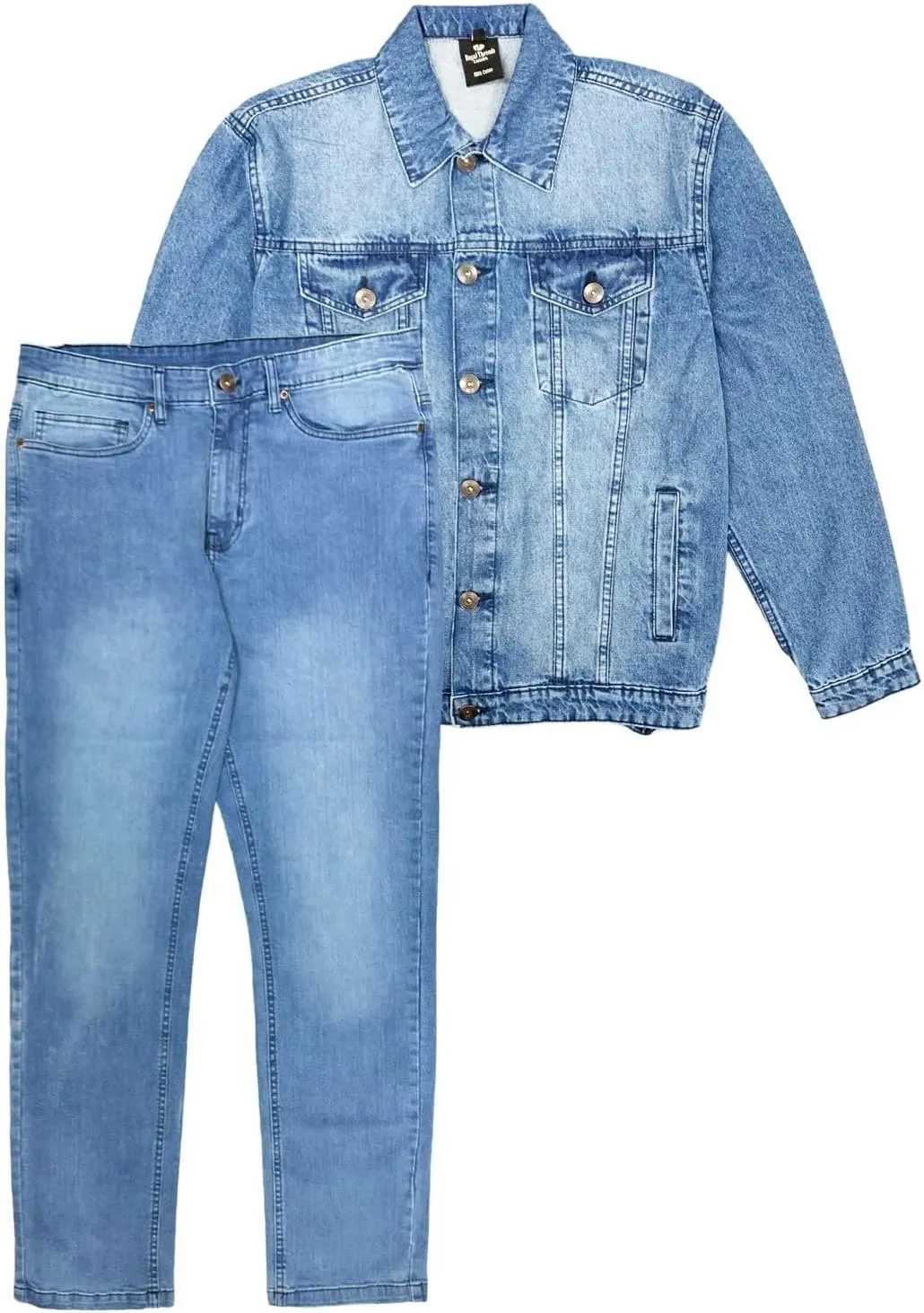 Men's Jean Suit Standard Jacket with Slim Fit Jeans