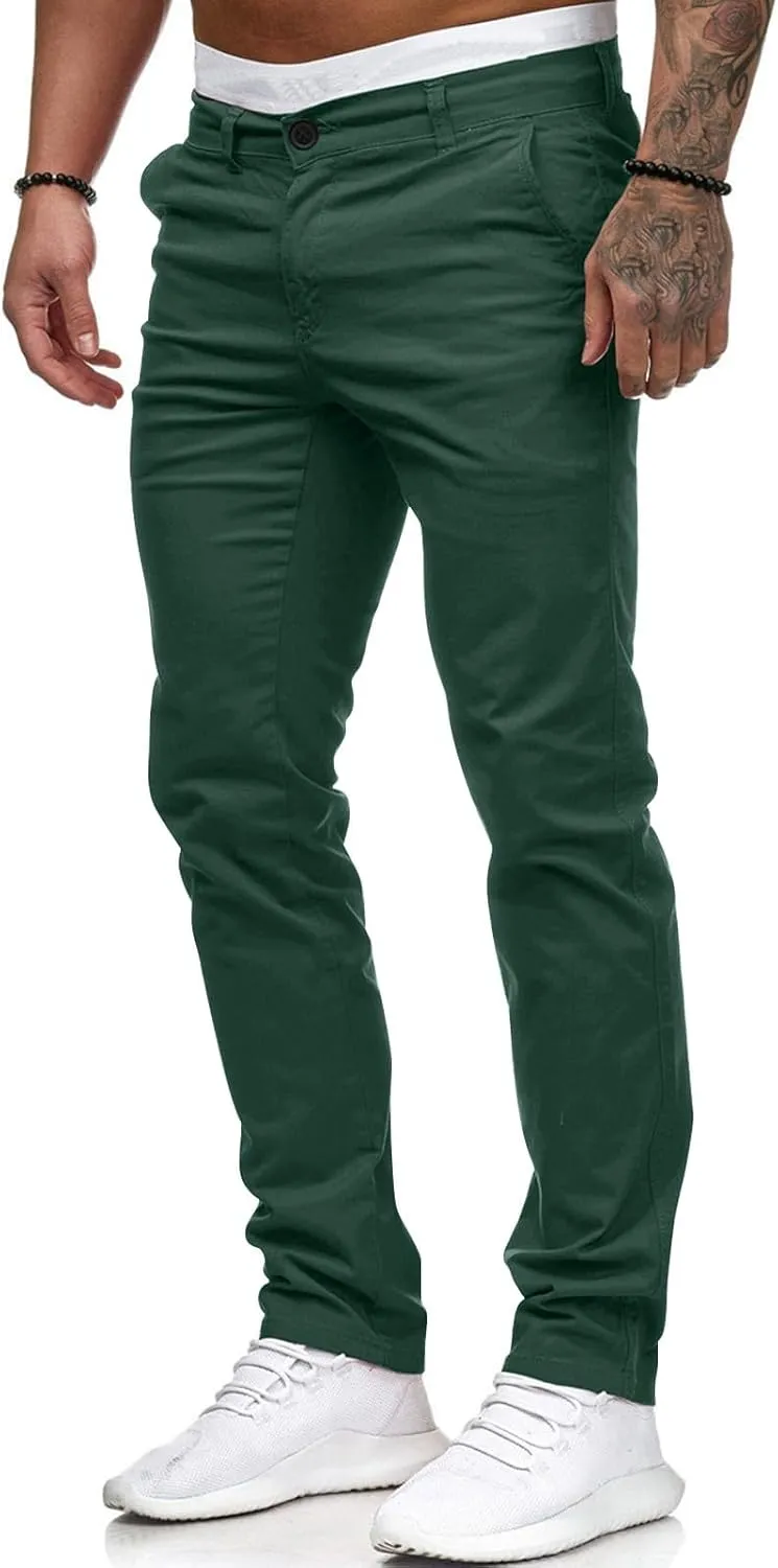 Mens Slim Fit Dress Pants Business Casual Work Suit Pants Formal Dress Trousers Comfort Stretch Flat-Front Chino Golf Pants