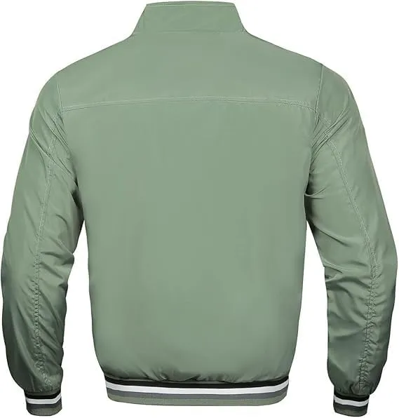 Men's Solid Color Cardigan Jacket Thin Athletic Casual Coats Lightweight Casual Softshell Windproof Windbreakers