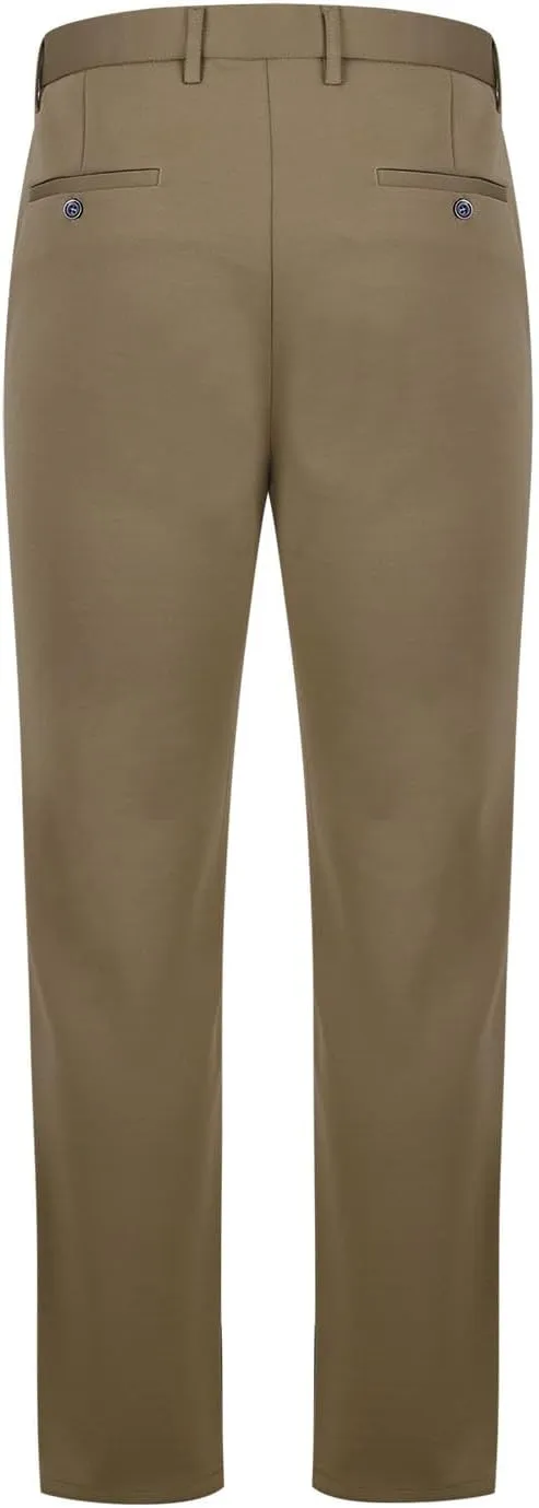 Men's Thicken Dress Pants Flat Front Slim Fit Business Work Pant Casual Straight Leg Suit Trousers with Pockets
