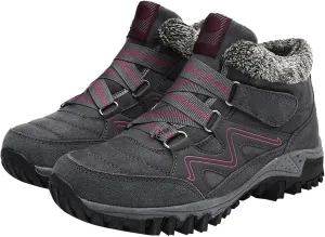 Men's Work Boots Soft Toe Hiking Sneakers Comfortable Warm Safety Shoes for Women Winter Wide Outdoor Shoes Slip on Loafers Hike Grounded Footwear