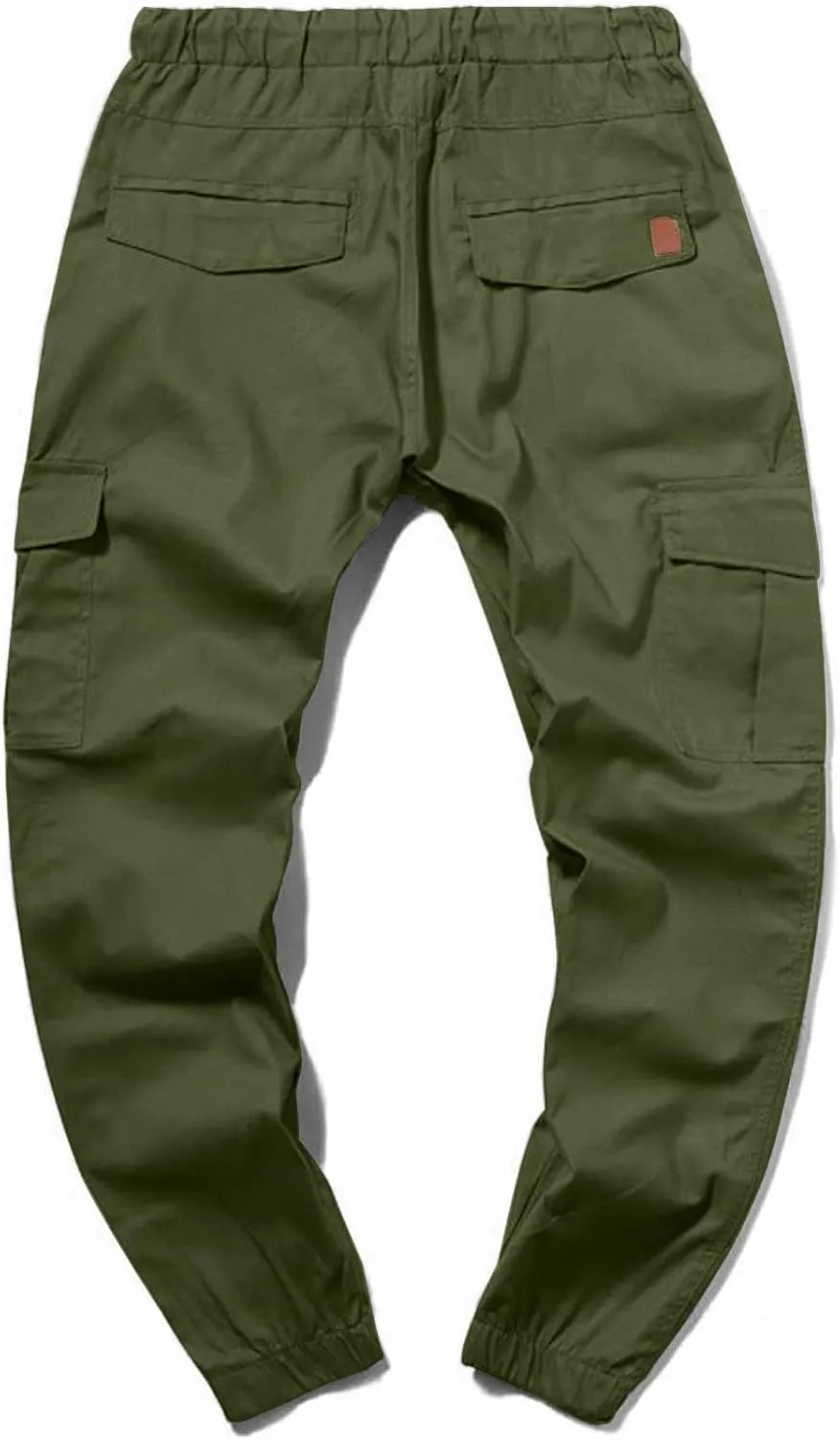 Muscularfit Mens Pants Khaki Slim Fit Drawstring Elastic Waist Loose Trouser Jogger Athletic Slacks Tapered Casual Sweatpants
