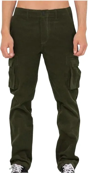 Muscularfit Tactical Pants for Men Stretch Casual Corduroy Multi Pockets Cargo Pants Big and Tall Button Zipper Outdoor Pant