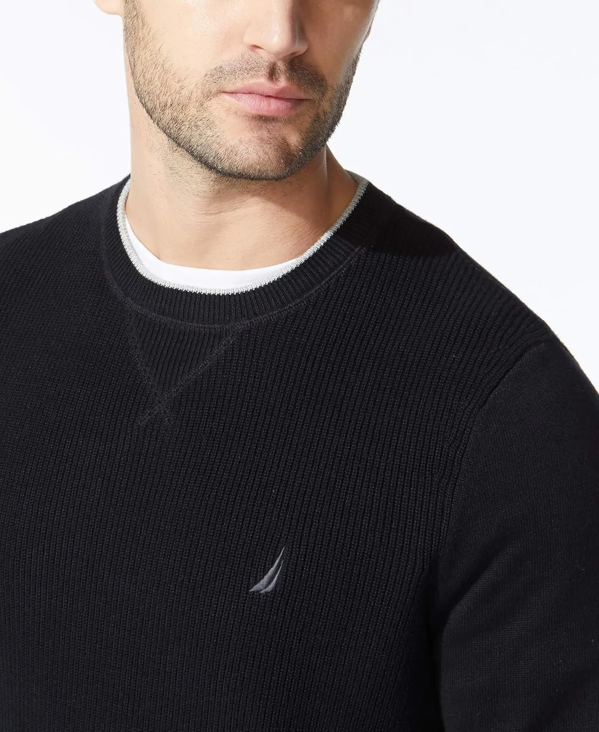 Nautica Men's Ribbed Sweater