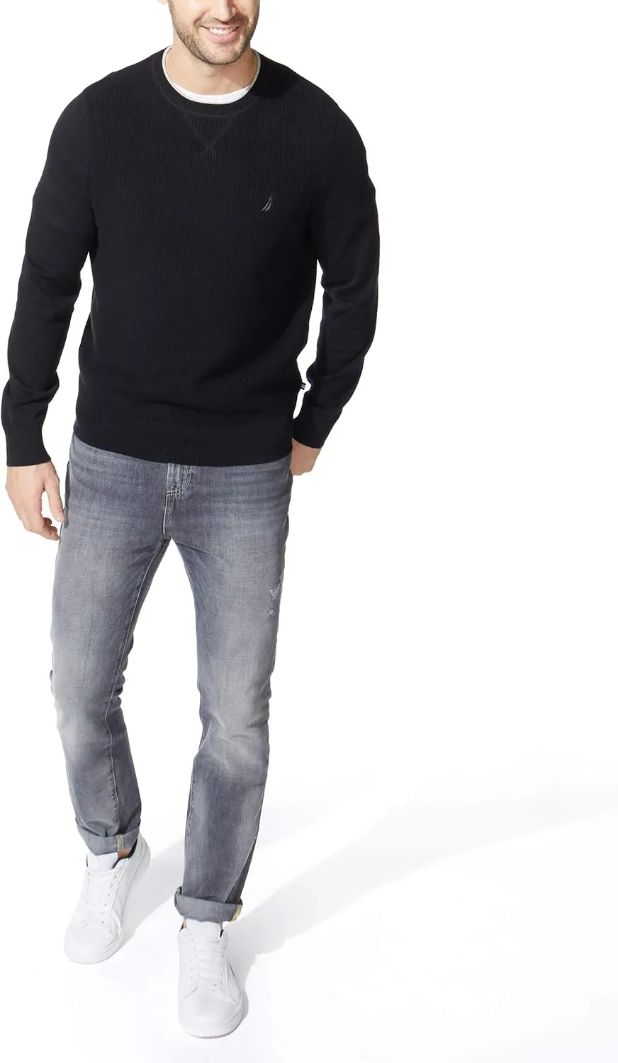 Nautica Men's Ribbed Sweater