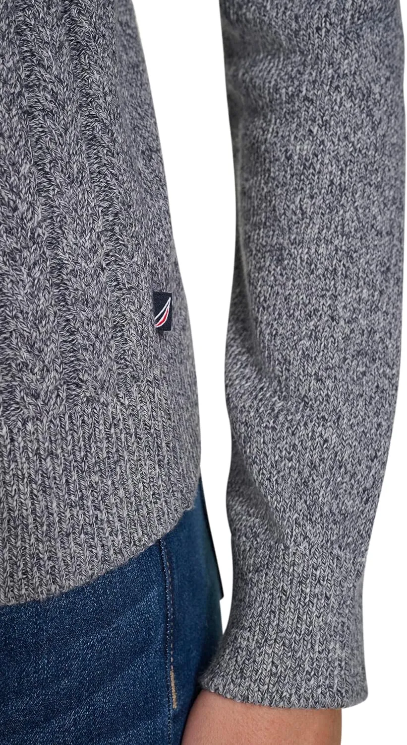Nautica Women's Crewneck Pullover Cable Long Sleeve