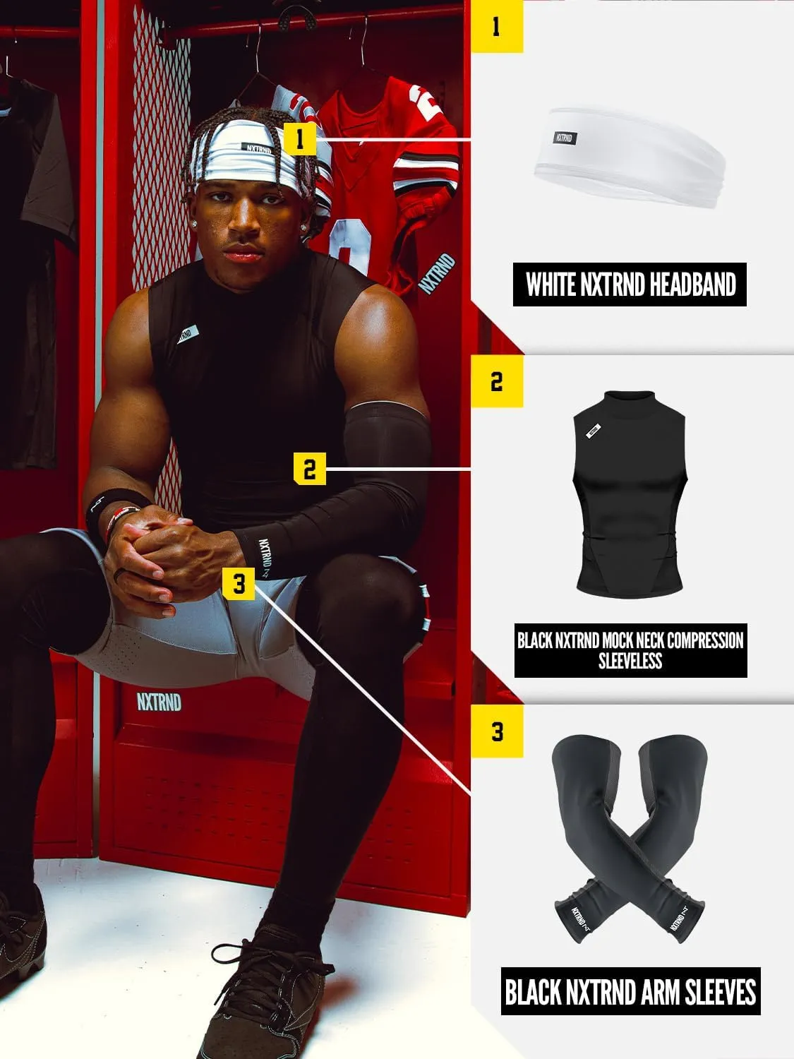 Nxtrnd Men's Turtleneck Compression Tank Top, Sleeveless Mock Neck