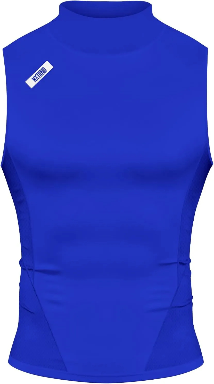 Nxtrnd Men's Turtleneck Compression Tank Top, Sleeveless Mock Neck