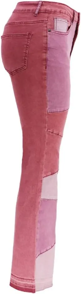ODIZLI Women's High Waisted Bell Bottom Jeans Ripped Stretch Skinny Flare Jeans Distressed Bootcut Denim Pants Plus Size