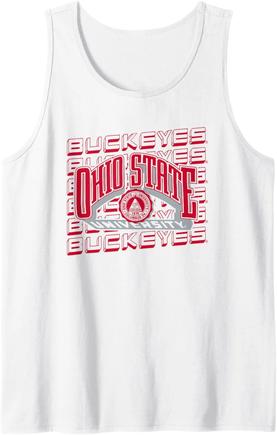 Ohio State Buckeyes Repeat White Officially Licensed Tank Top
