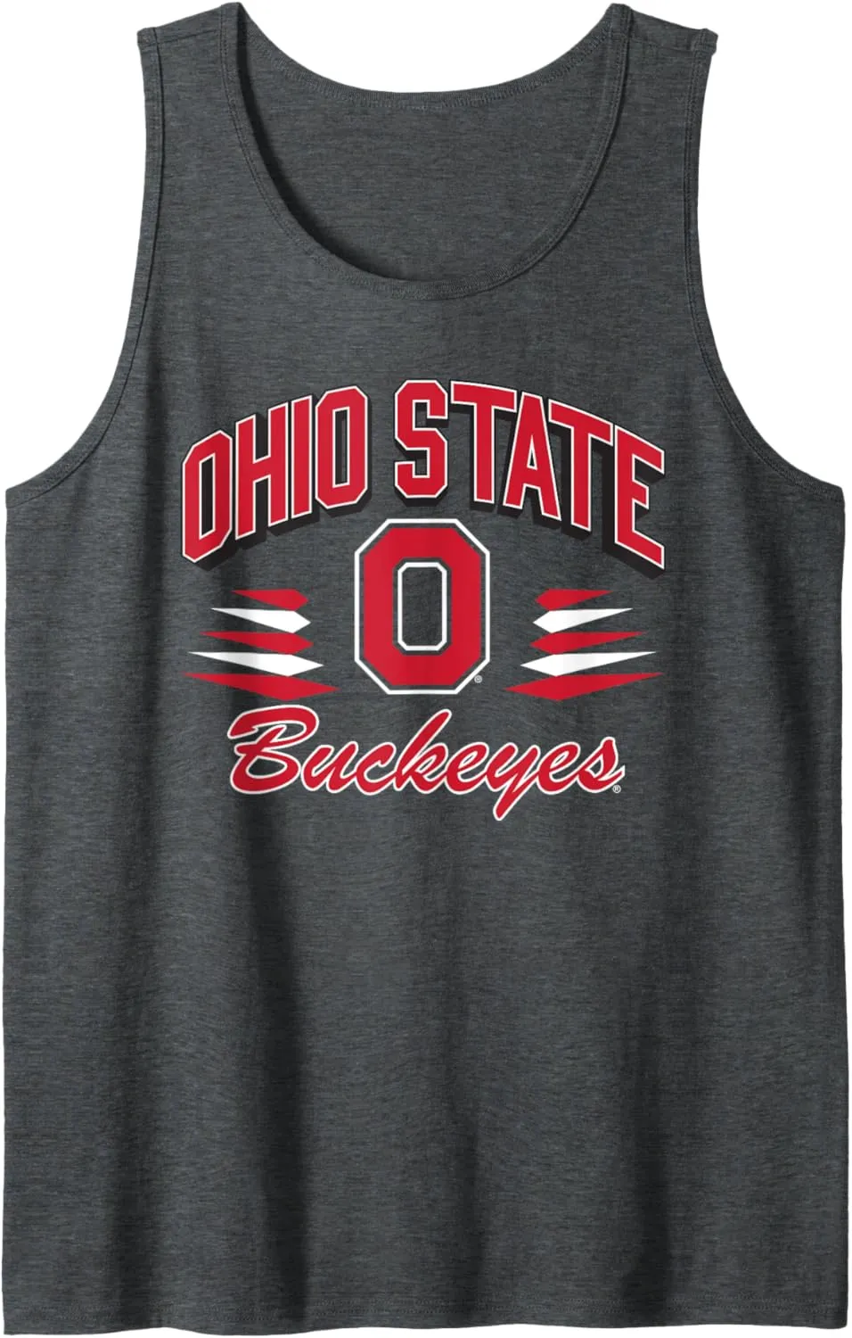 Ohio State Buckeyes Retro Diamond Dark Heather Tank Top