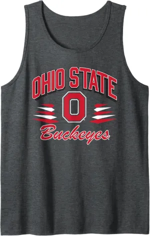 Ohio State Buckeyes Retro Diamond Dark Heather Tank Top