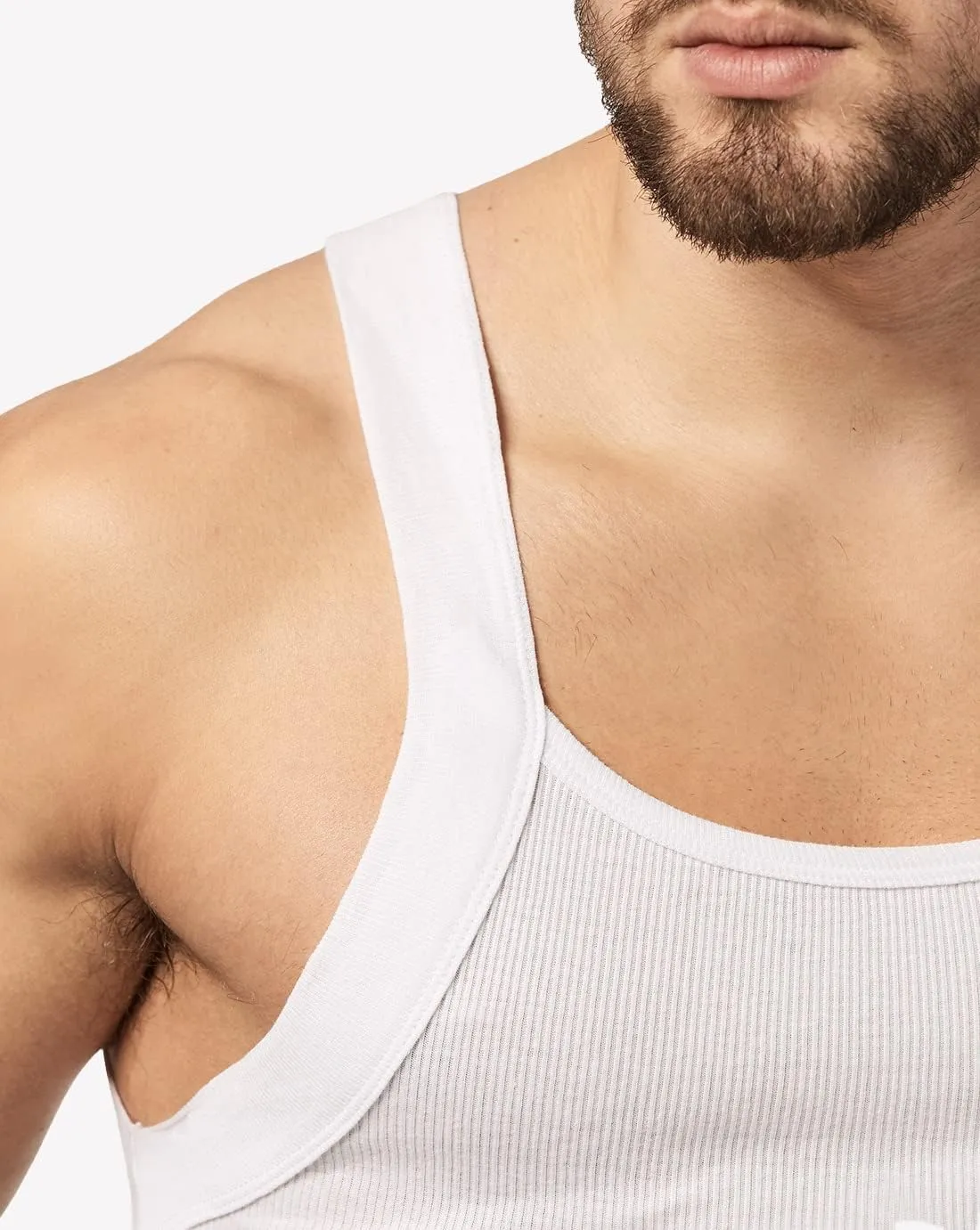 Papi Men's 3-Pack Cotton Square Neck Tank Top