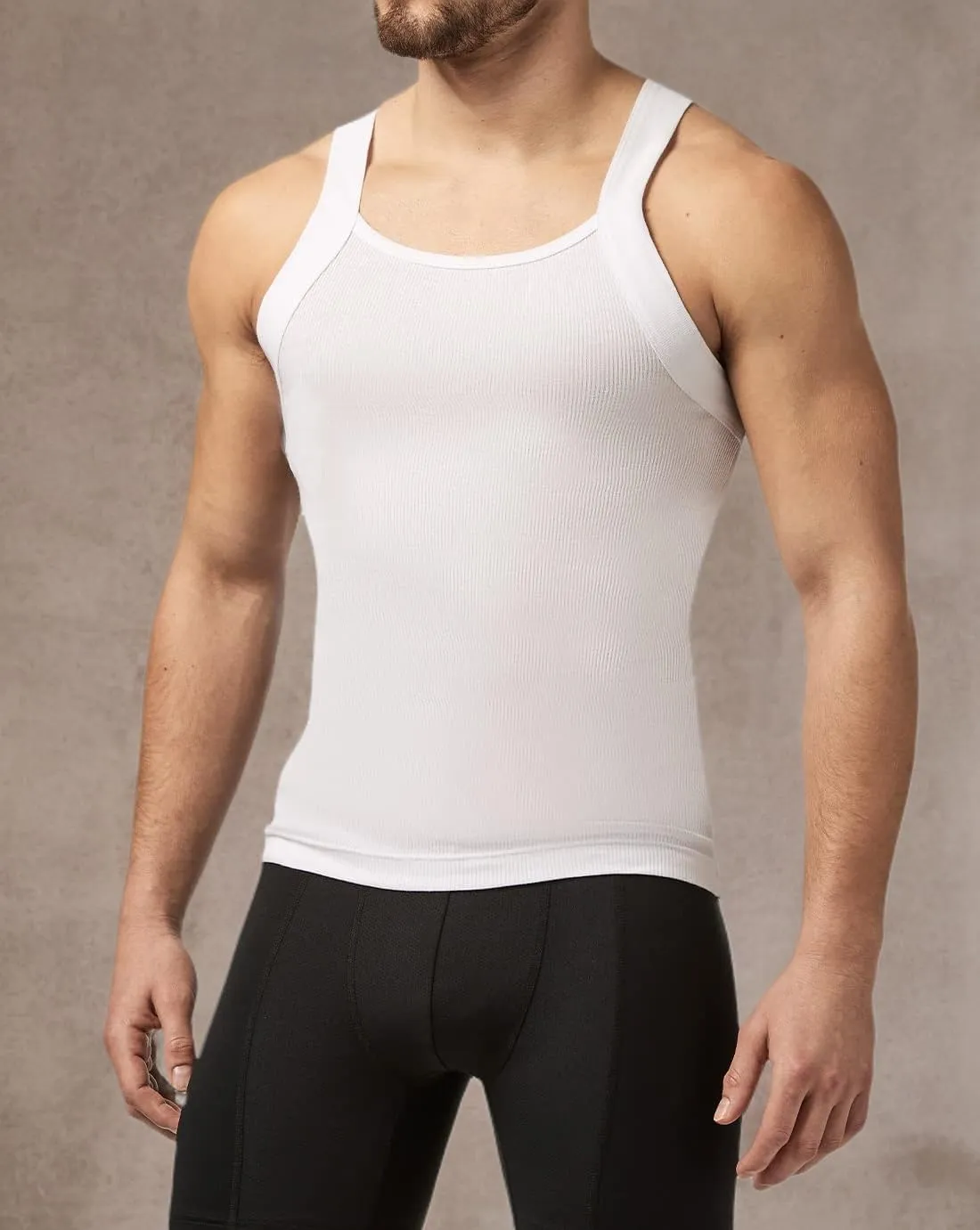 Papi Men's 3-Pack Cotton Square Neck Tank Top