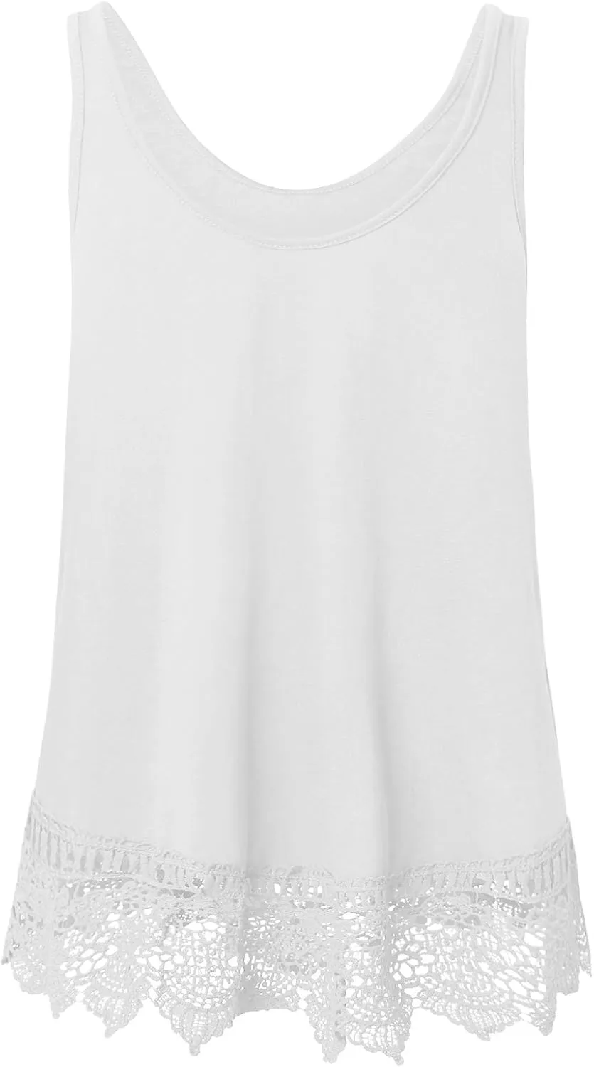 Plus Size Swing Lace Flowy Tank Top for Women