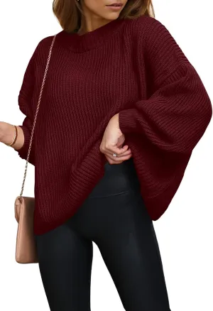 PRETTYGARDEN Womens Sweaters Fall 2025 Oversized Chunky Knitted Pullover Sweater Casual Long Sleeve Crewneck Cute Sweaters
