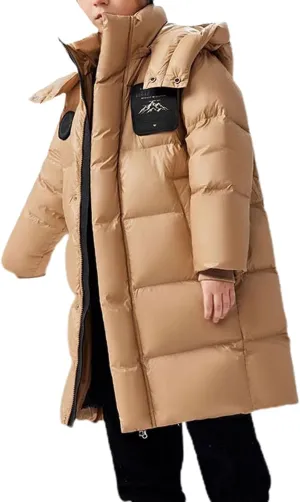 Puffer Jacket Womens Warm Winter 2024 Trendy Puffer Jackets Cotton Padded Coats Fashion Solid Hooded Cold Padded