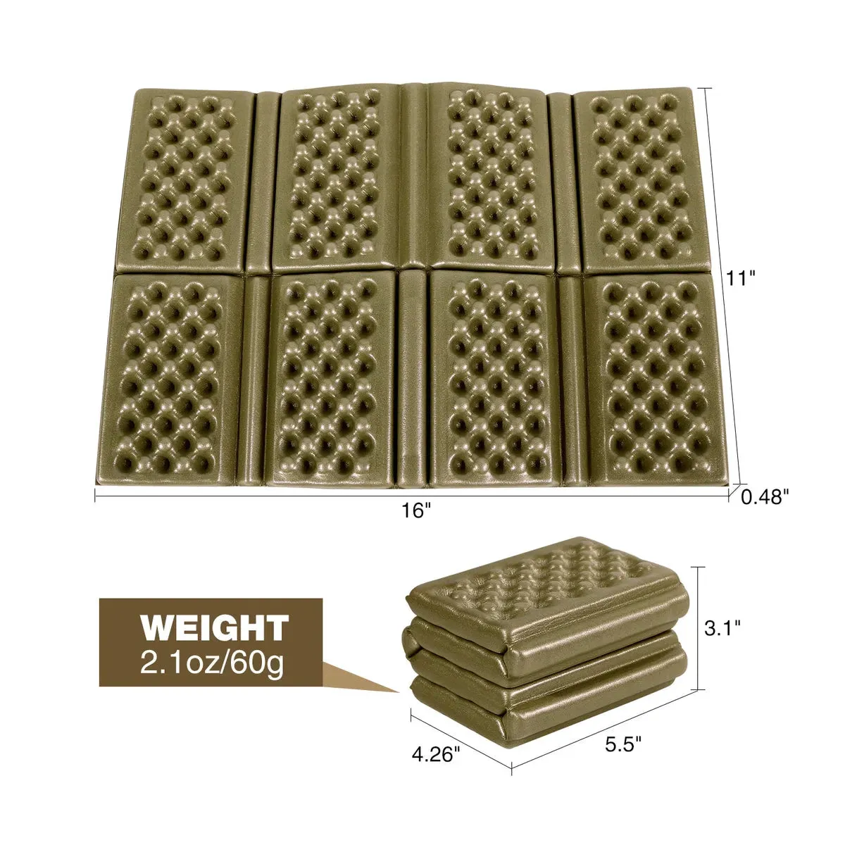 REDCAMP Foam Hiking Seat Pad, 1/2/4PCS