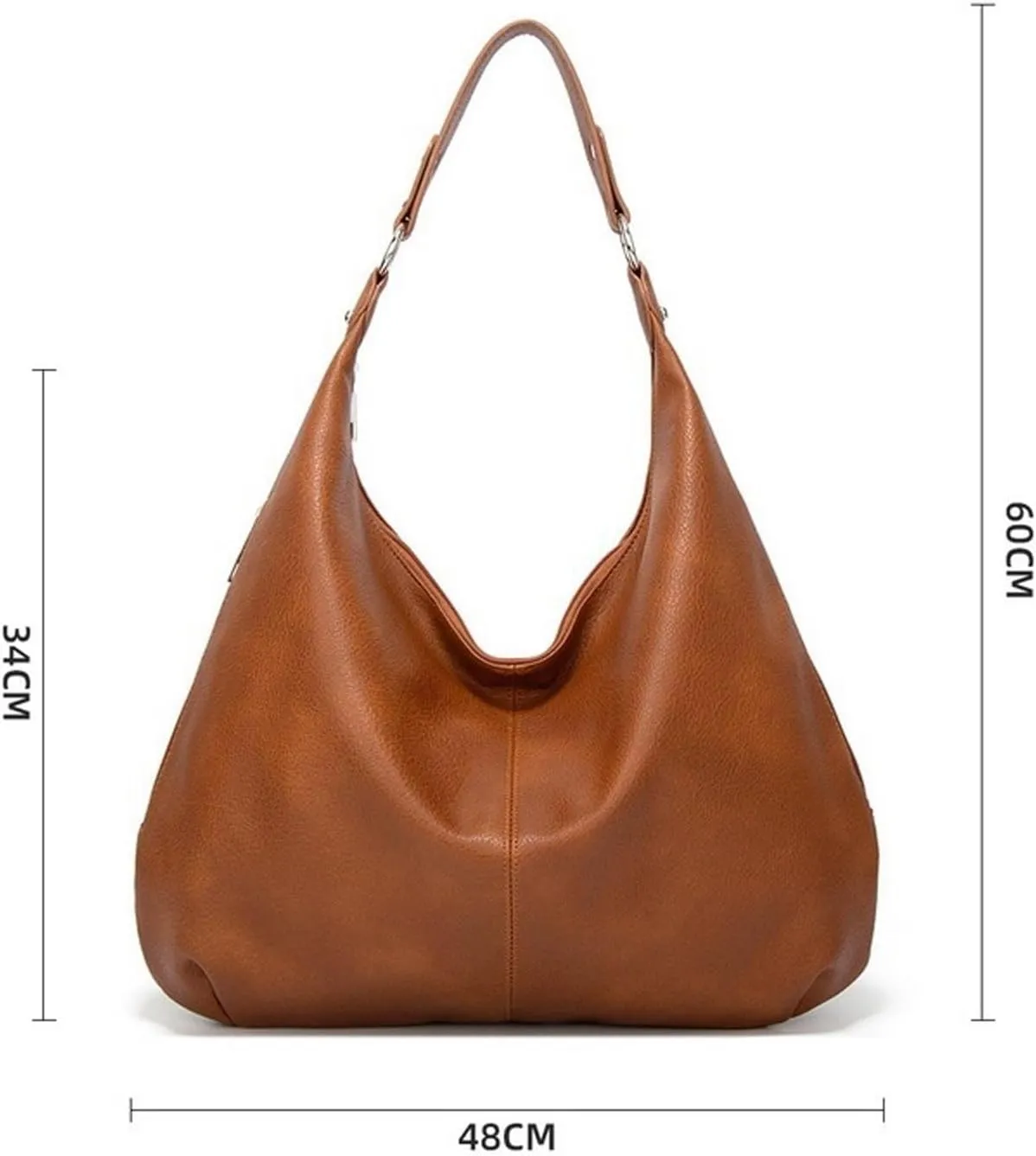 Shoulder Bag Vintage Patchwork PU Leather Hobo Bag for Women Stylish Casual Shoulder Handbag(Black)