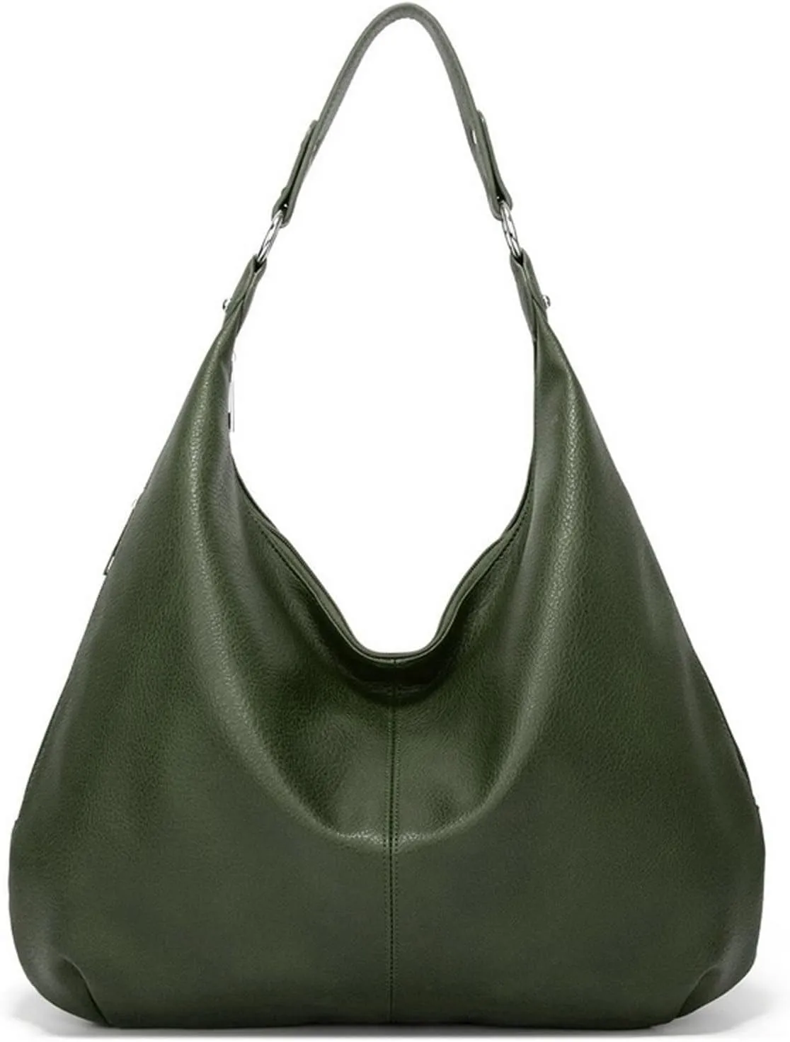 Shoulder Bag Vintage Patchwork PU Leather Hobo Bag for Women Stylish Casual Shoulder Handbag(Green)