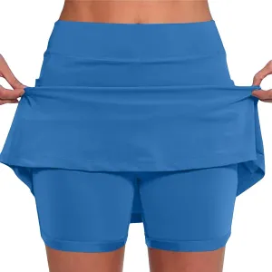 Skorts for Woman Tummy Control High Waist Womens Shorts Dressy Casual Athletic Tennis Mini Skirts with Pockets