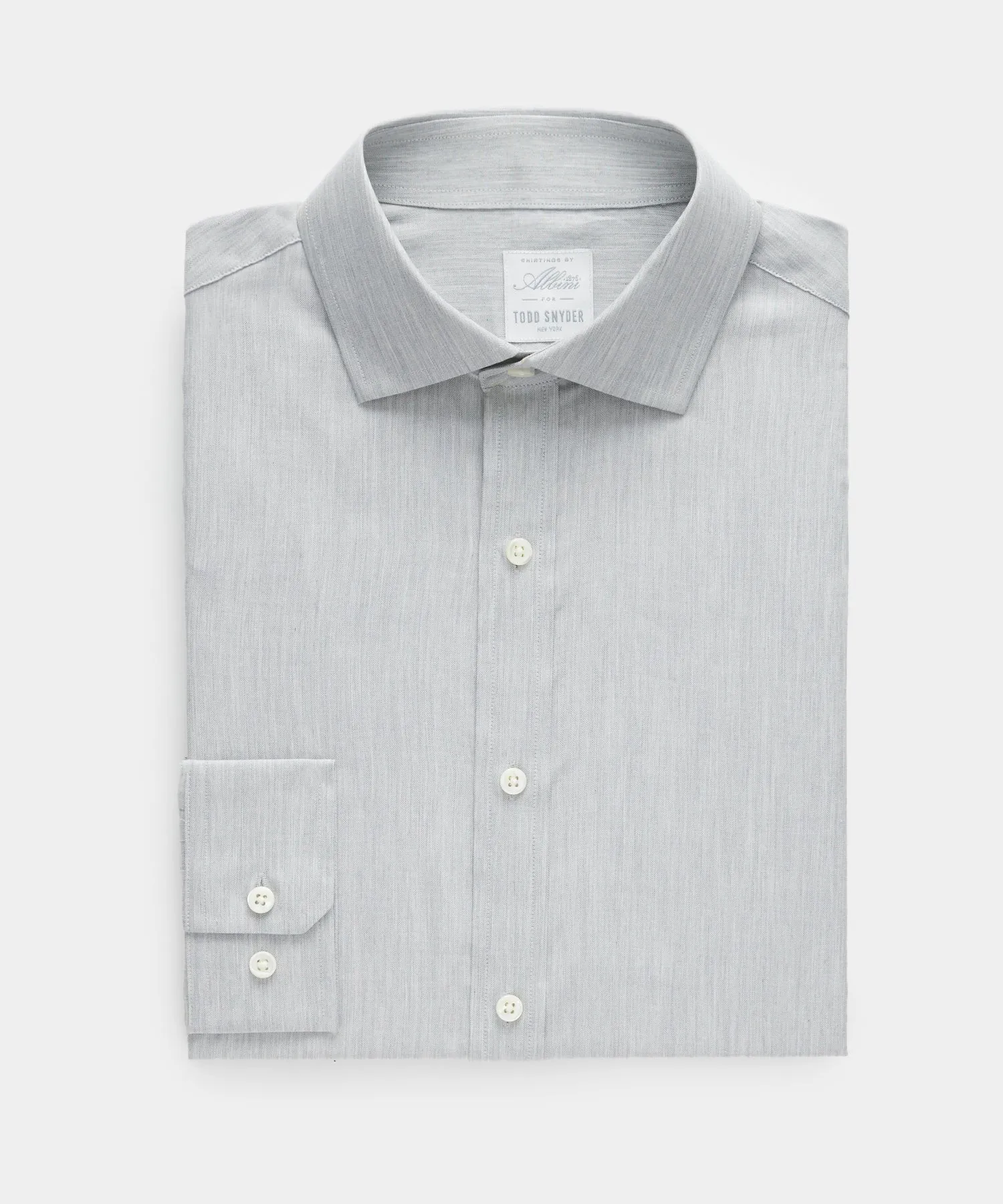 Slim Fit Flannel Spread Collar Dress Shirt
