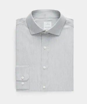 Slim Fit Flannel Spread Collar Dress Shirt