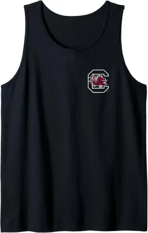 South Carolina Gamecocks Front/Back Football Black Tank Top