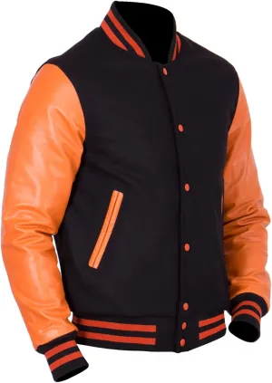 SpazeUp Letterman Jacket Men College Baseball Bomber Jacket | Wool   Faux Leather Letterman Jacket Men