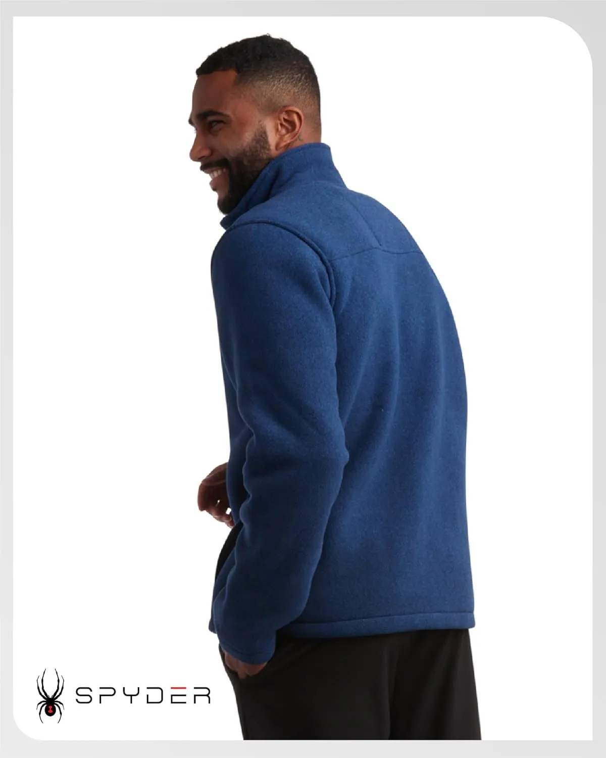 Spyder Mens Fleece Jacket - Soft and Warm Sherpa Bonded Full Zip Up Midweight Outerwear Jackets for Men with UPF30  (S-XXL)