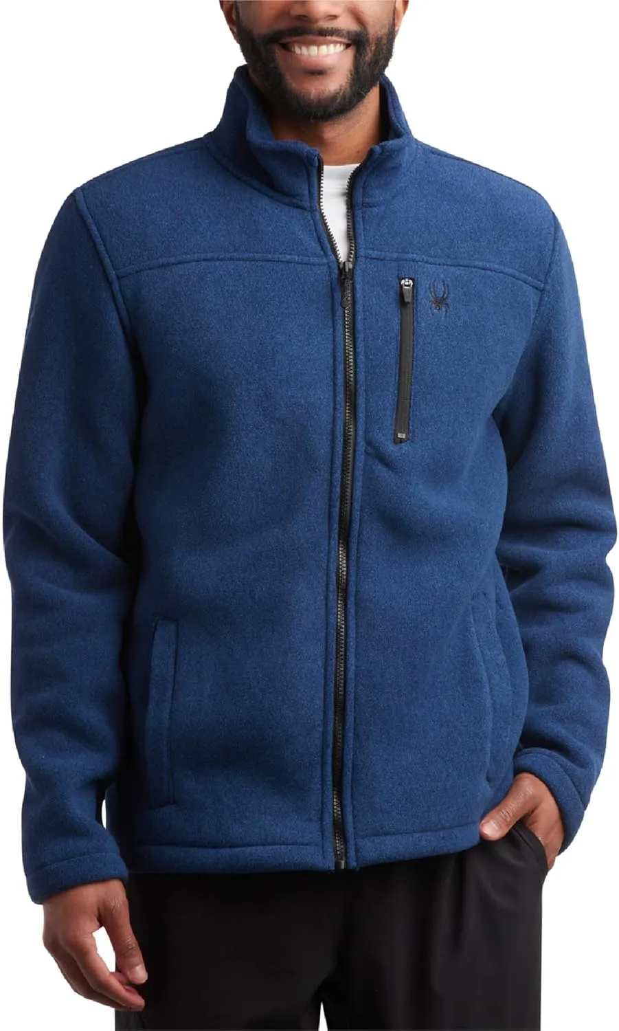 Spyder Mens Fleece Jacket - Soft and Warm Sherpa Bonded Full Zip Up Midweight Outerwear Jackets for Men with UPF30  (S-XXL)