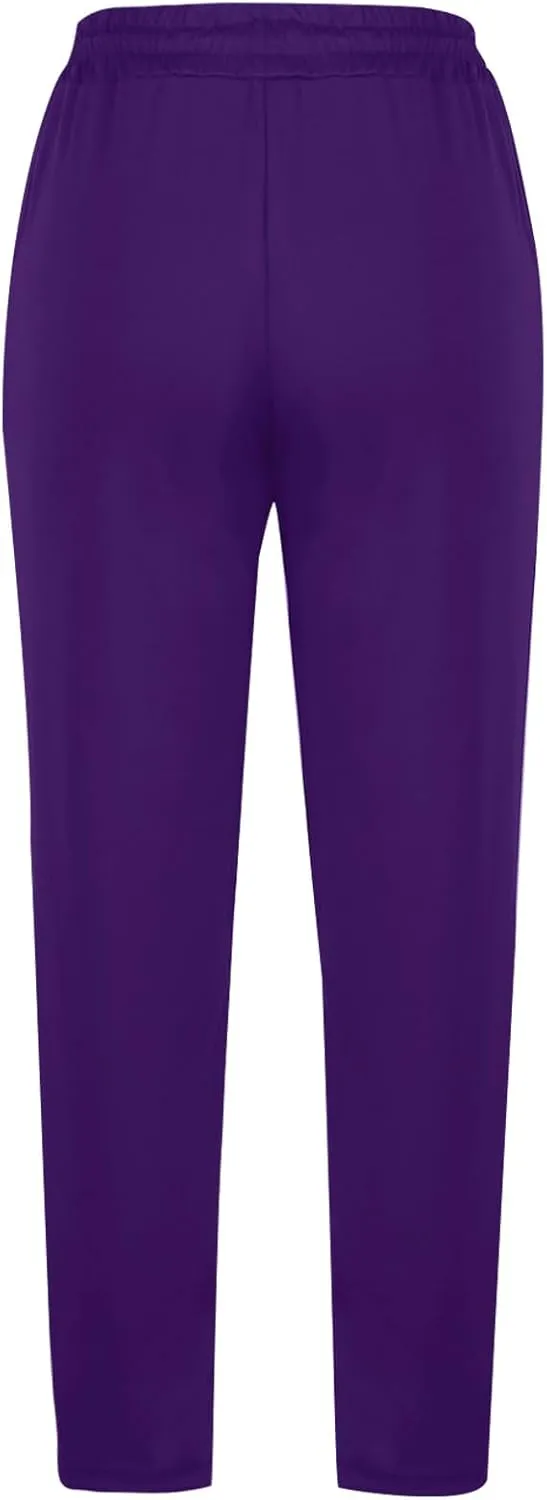 Straight Leg Pants for Women Casual Elastic Waist Drawstring Yoga Pants with Pockets Workout Running Sweatpants