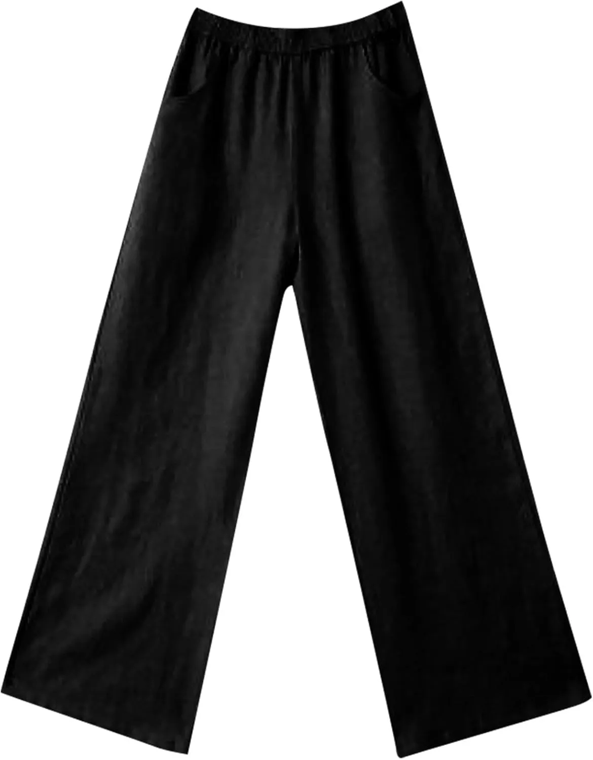 Straight Leg Pants for Women Linen Palazzo Lounge Pants Summer Slacks Loose Casual Wide Leg Trousers