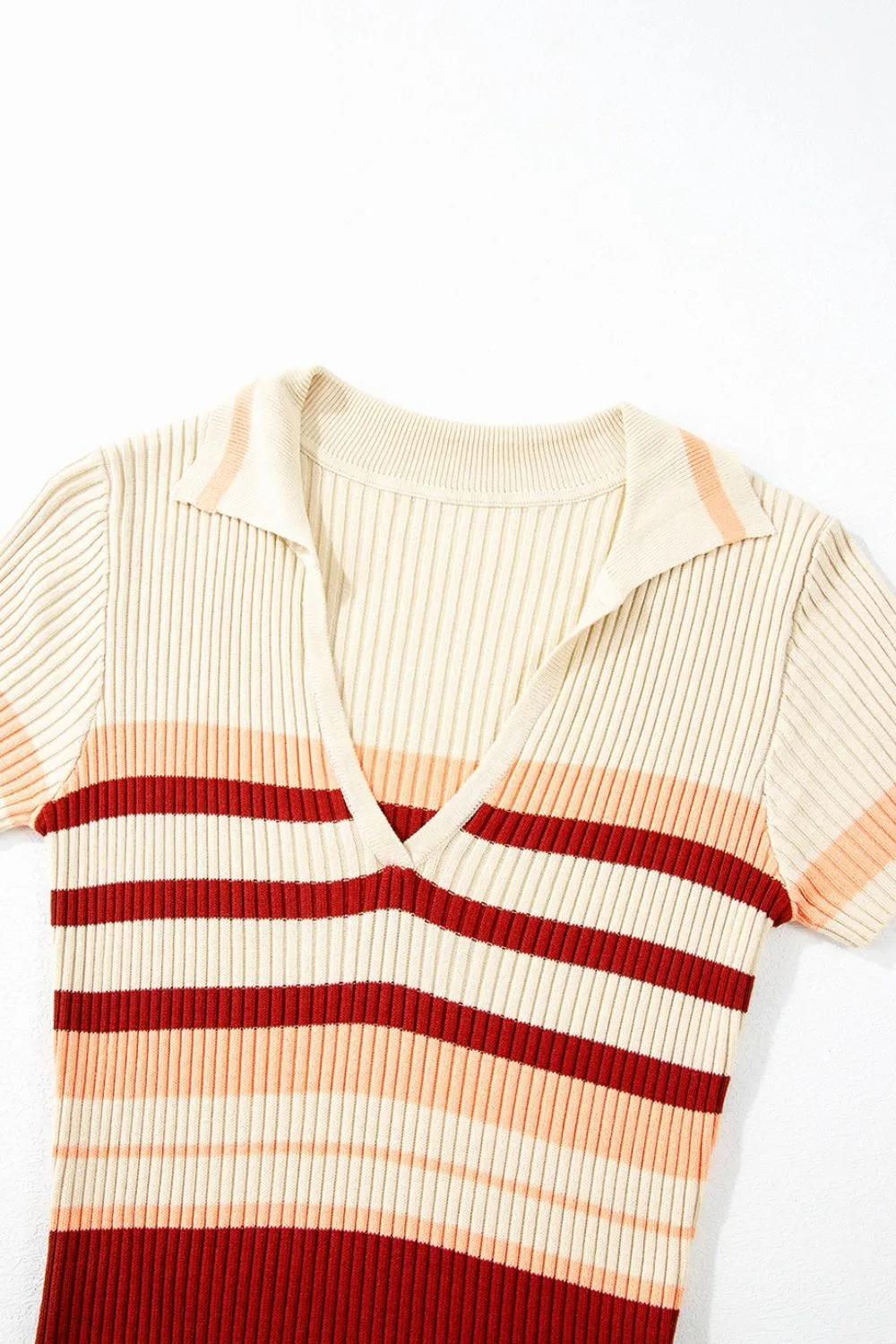 Striped Short Sleeve Mini Dress