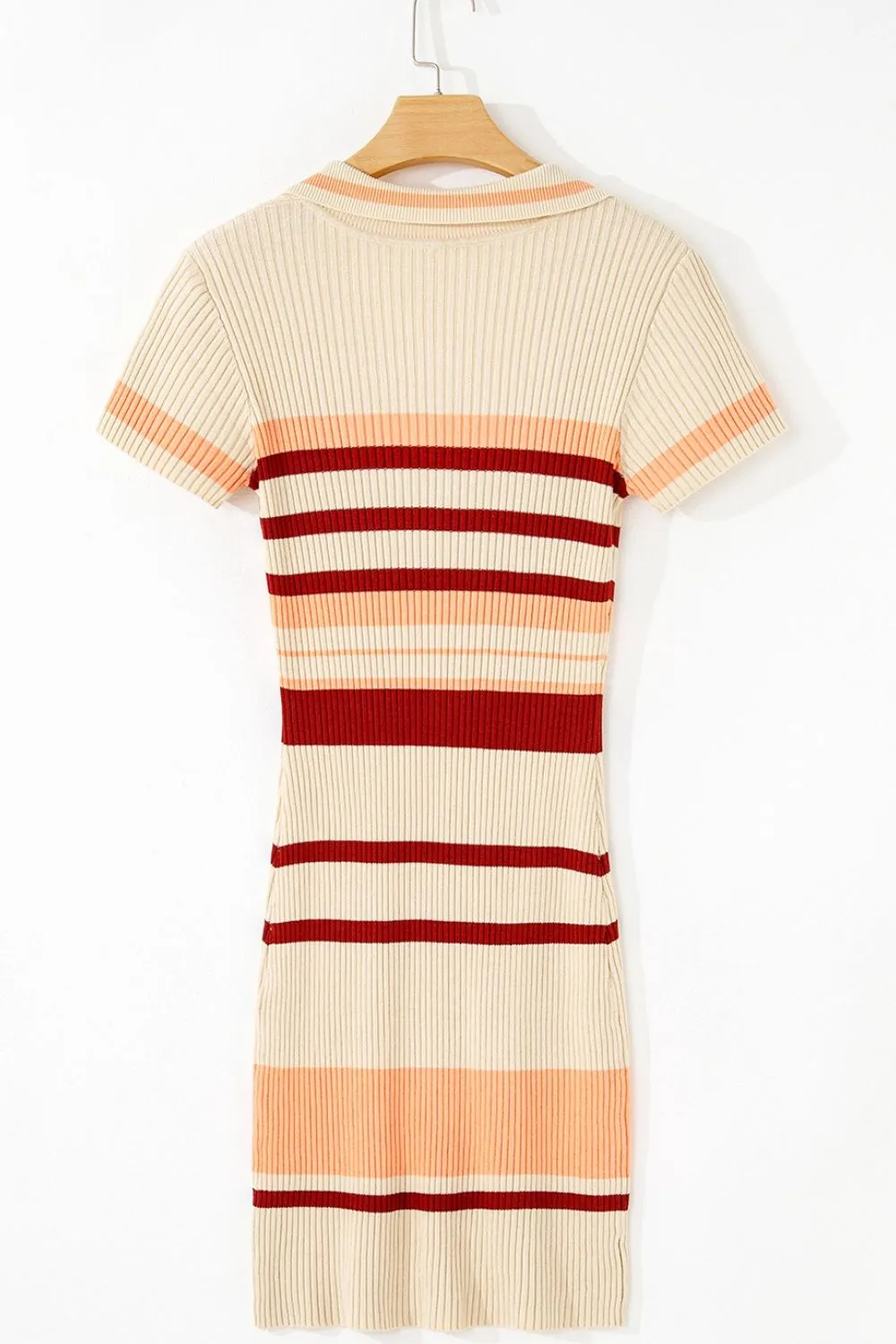 Striped Short Sleeve Mini Dress