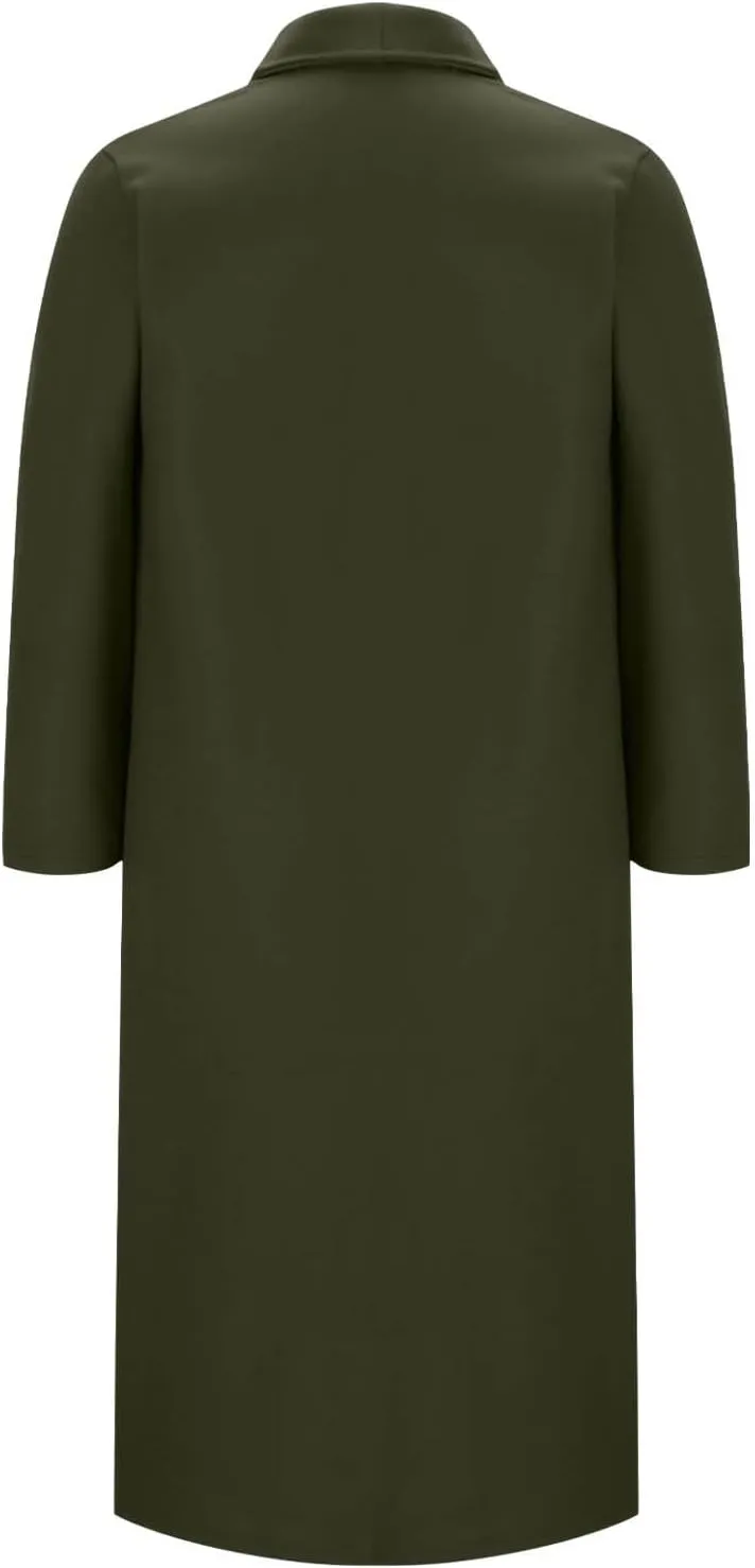 TANGNADE Winter Coats for Women Long Length Wool Jackets Notch Lapel Single Breasted Trendy Casual Long Pea Trench Coat