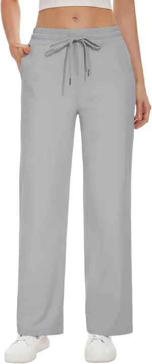 TARSE Women's Straight Leg Sweatpants High Wasited Athletic Pants Workout Jogger Sweat Pants with Pockets- 29"/20" Inseam