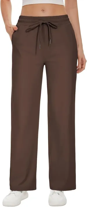 TARSE Women's Straight Leg Sweatpants High Wasited Athletic Pants Workout Jogger Sweat Pants with Pockets- 29"/20" Inseam