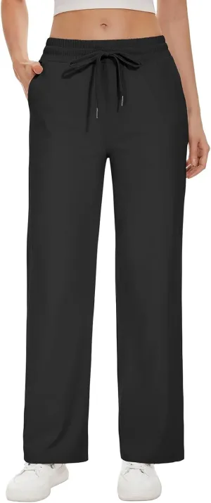 TARSE Women's Straight Leg Sweatpants High Wasited Athletic Pants Workout Jogger Sweat Pants with Pockets- 29"/20" Inseam