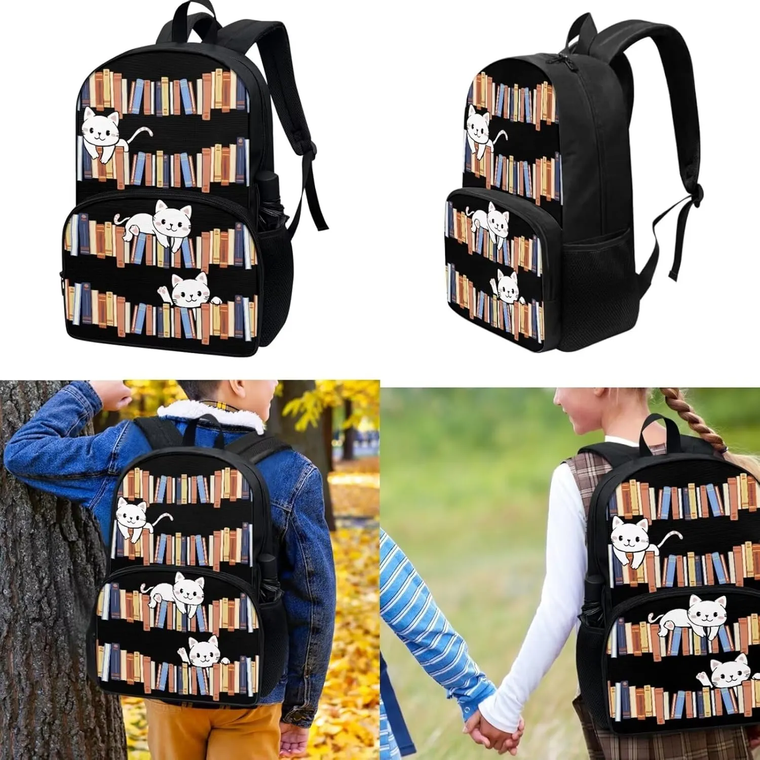 Teen Girls School Backpack Kids Bookbag Lightweight Travel Laptop Backpack Stylish Casual Daypack Reusable Thermal Cooler Leakproof Insulated Lunch Bag Bookshelf Rabbit