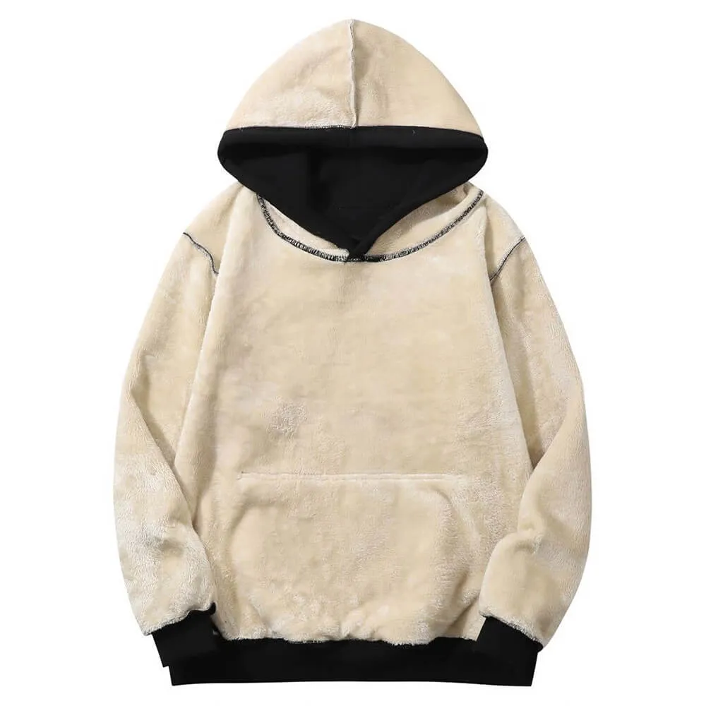 There Was Jesus Flower Crew Collar Fleece Sherpa Hoodie