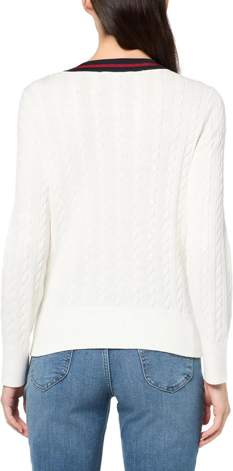 Tommy Hilfiger Womens Cable-Knit Knit Sweater