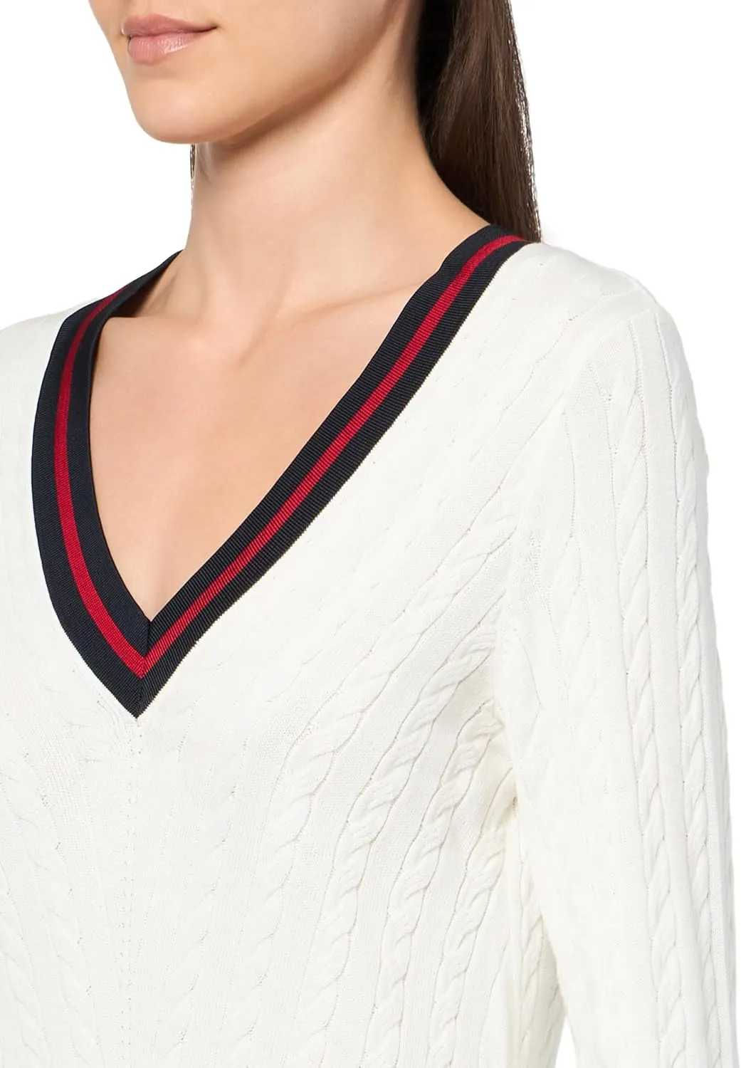 Tommy Hilfiger Womens Cable-Knit Knit Sweater