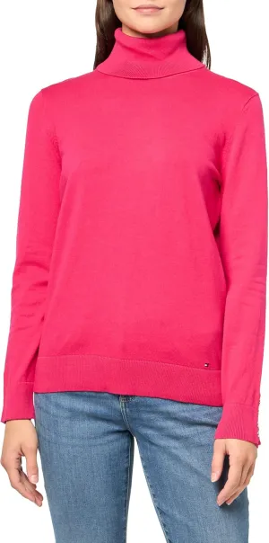 Tommy Hilfiger Women's Cotton Lightweight Turtleneck Sweater